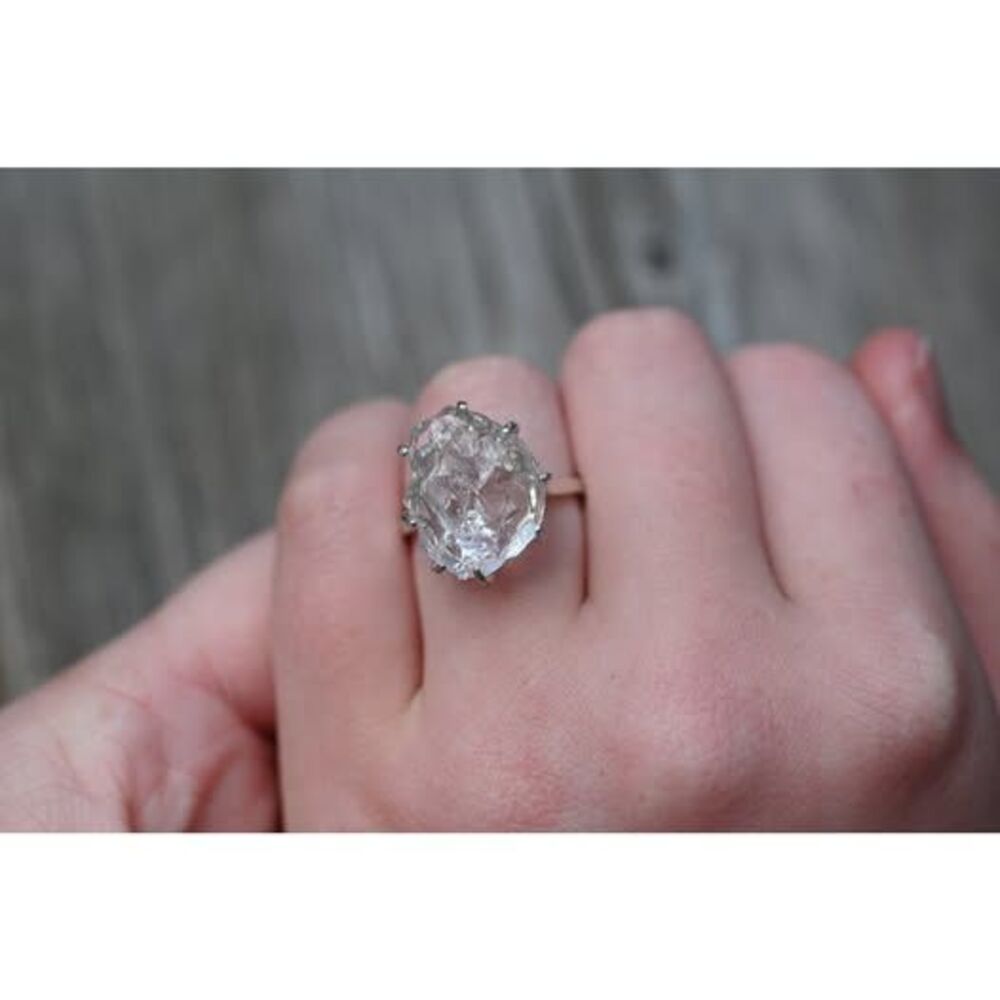 5 carat Natural Diamond Ring Raw stone Ring Uncut gemstone Ring Engagement Ring - Picture 1 of 3